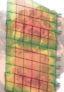 Detonation hinter Fassade