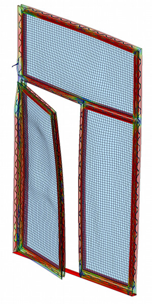 FEM-Simulation einer Druckentlastungstür